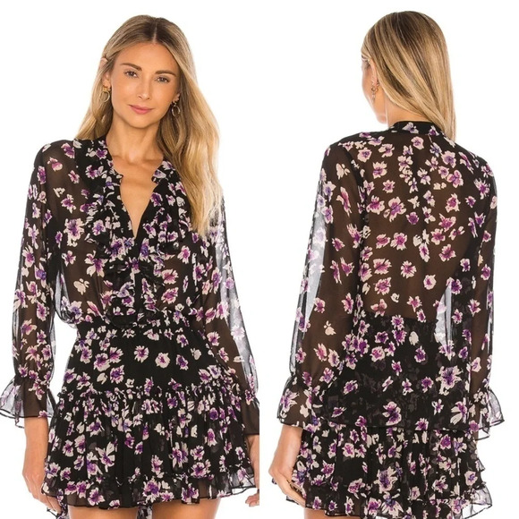 MISA Los Angeles Lillie Neck Tie Top Size Small NWOT $246 - Picture 1 of 16